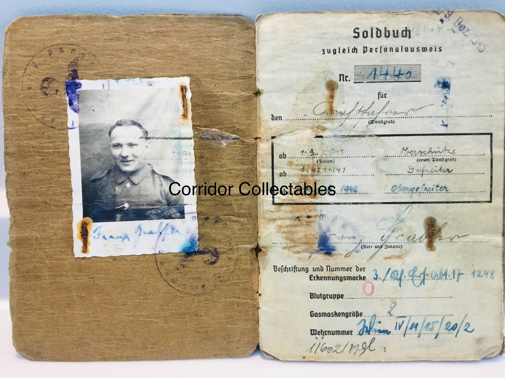 Soldbuch 2. Panzer Division Wounded + EK 2 Normandy 1944