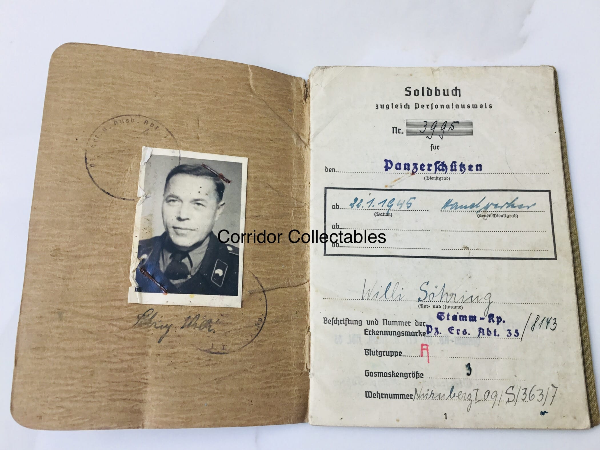 Soldbuch Panzerschutze Black Panzerwrapper