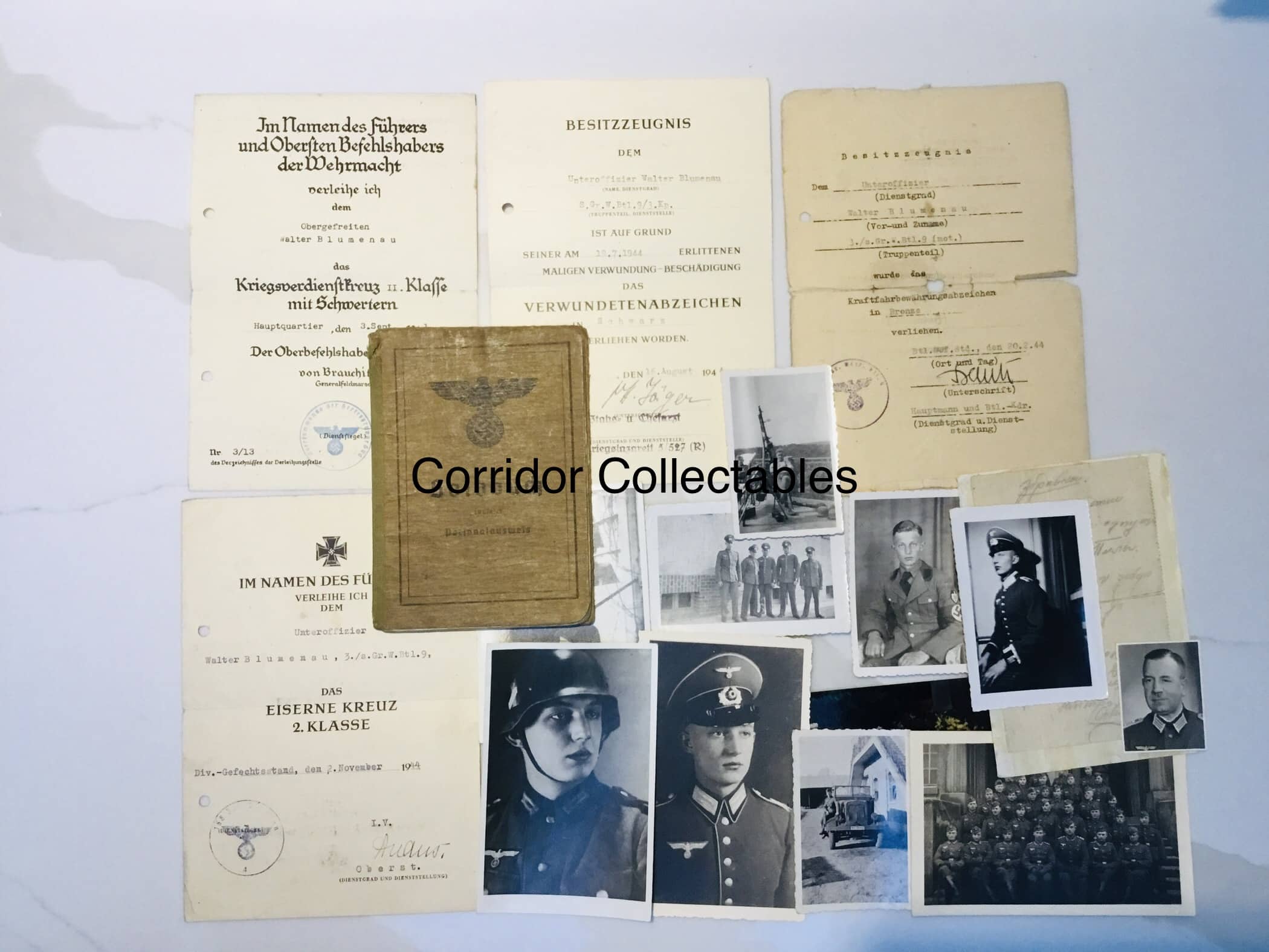 Soldbuch grouping MG Battalion 9 Stalingrad Kamensk Podolsk