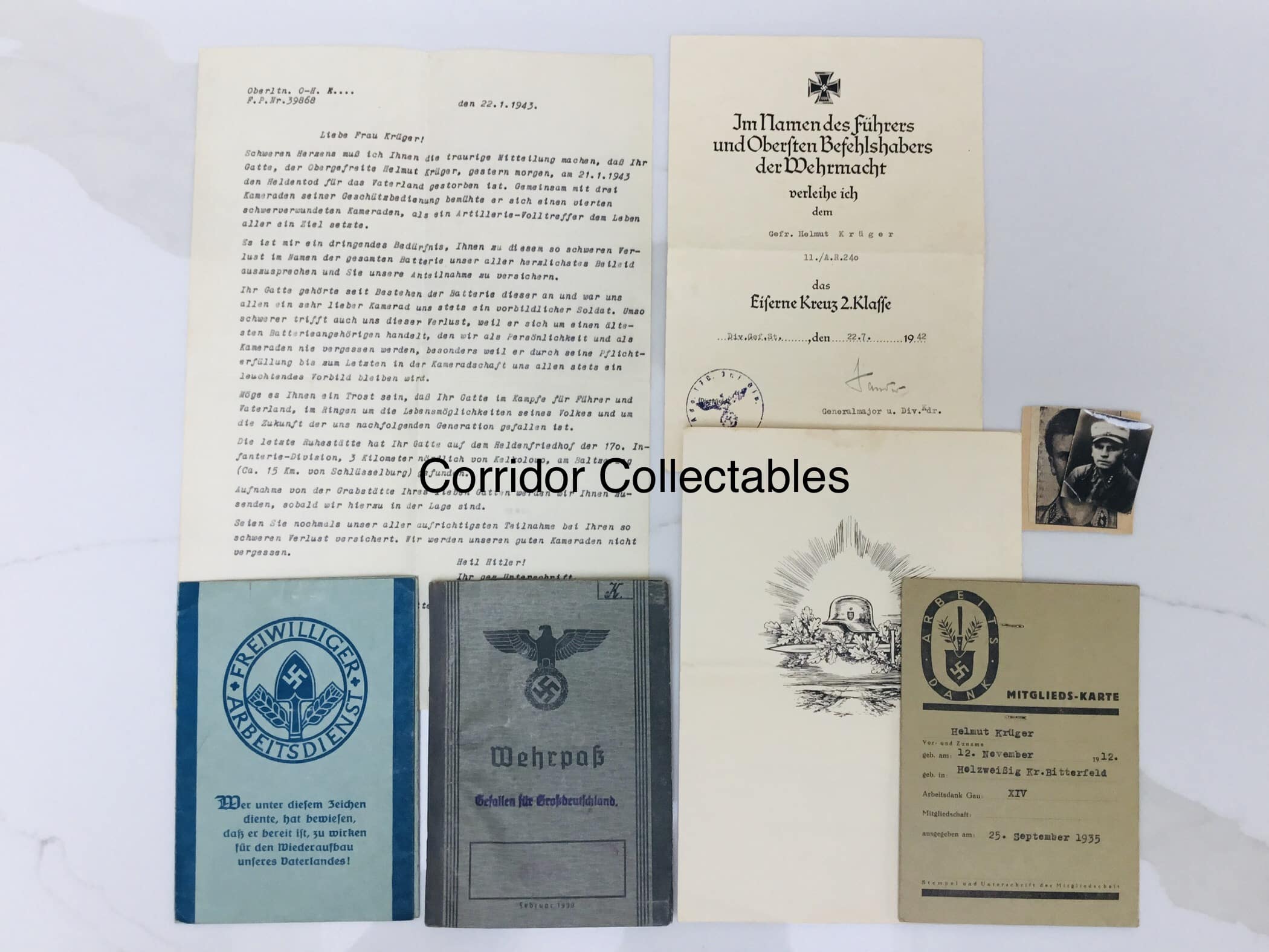 KIA Wehrpass grouping 170. Infanterie Division EK 2 - Krimshield