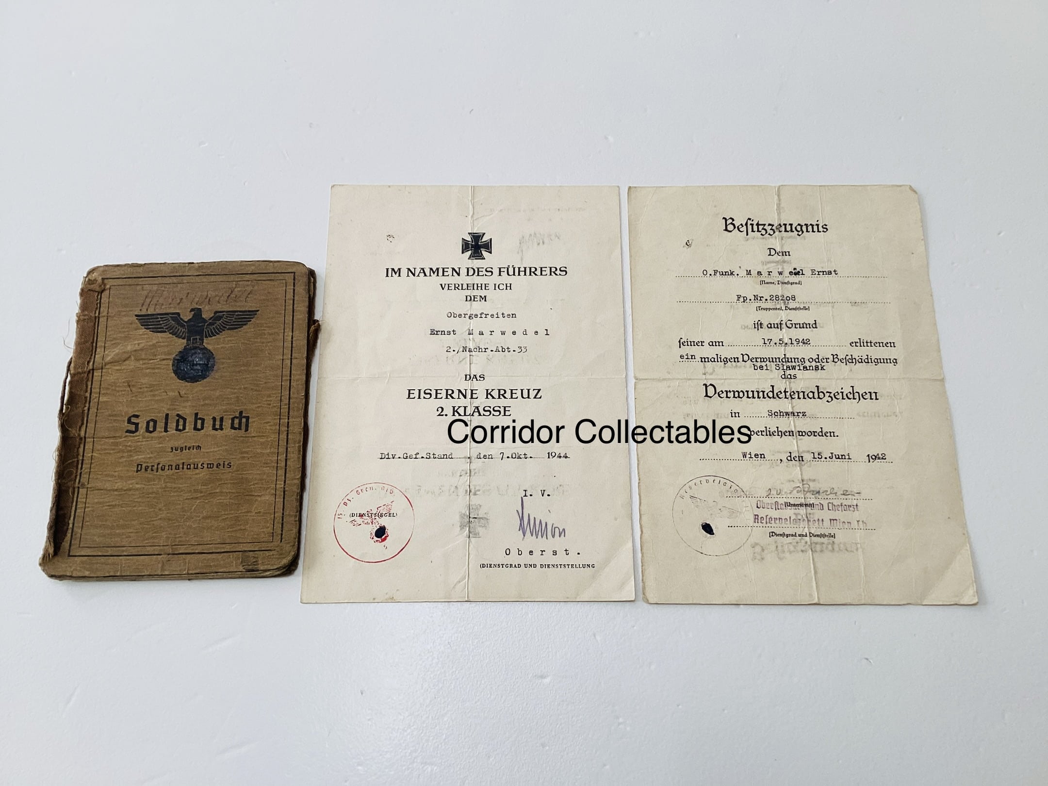 Soldbuch group Afrika Brigade 999 15. Panzergrenadier Division Monte Cassino Holland 1944