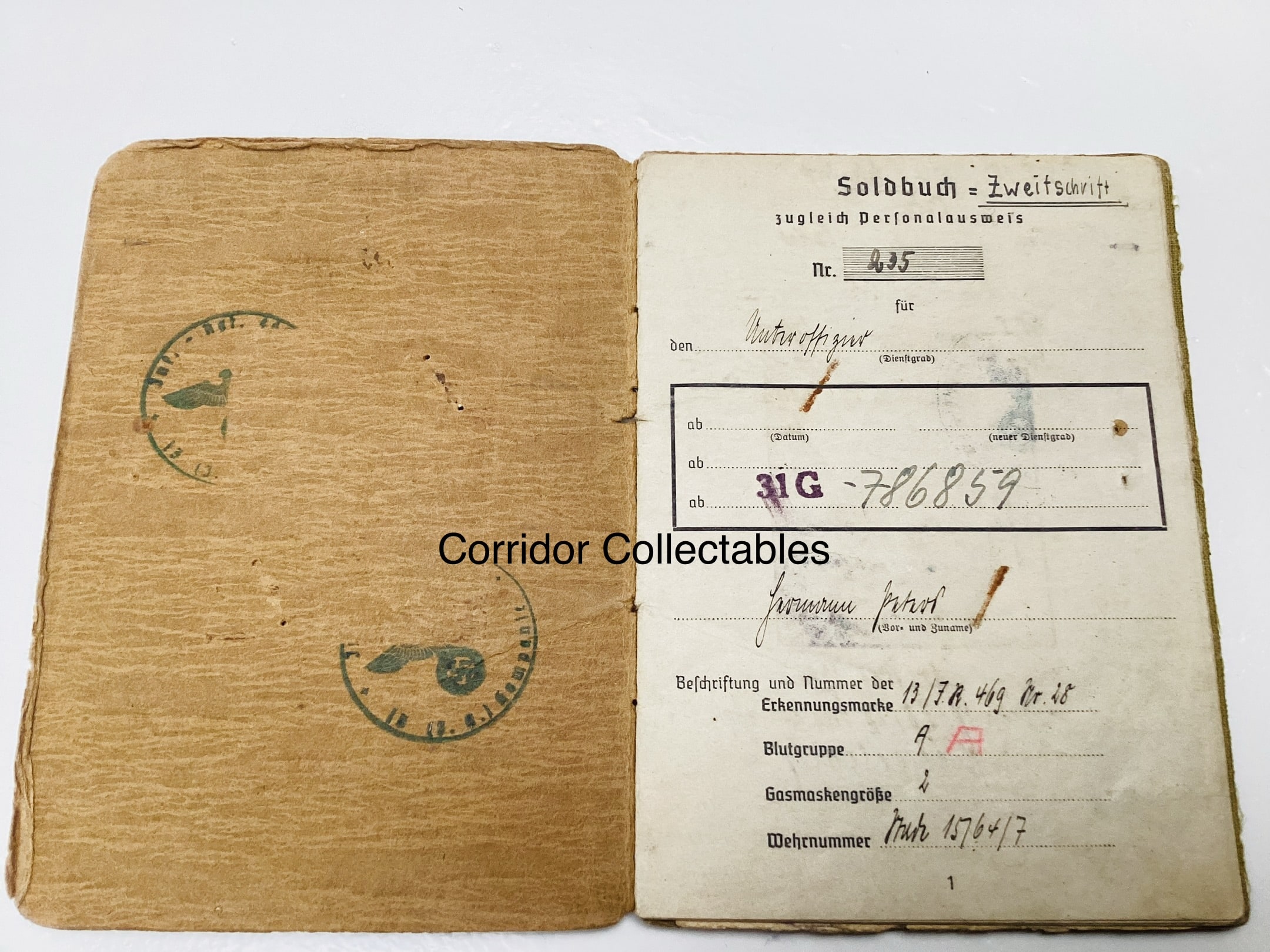 Soldbuch Belgium 1940 - Russia - 560. VGD Ardennes 1944