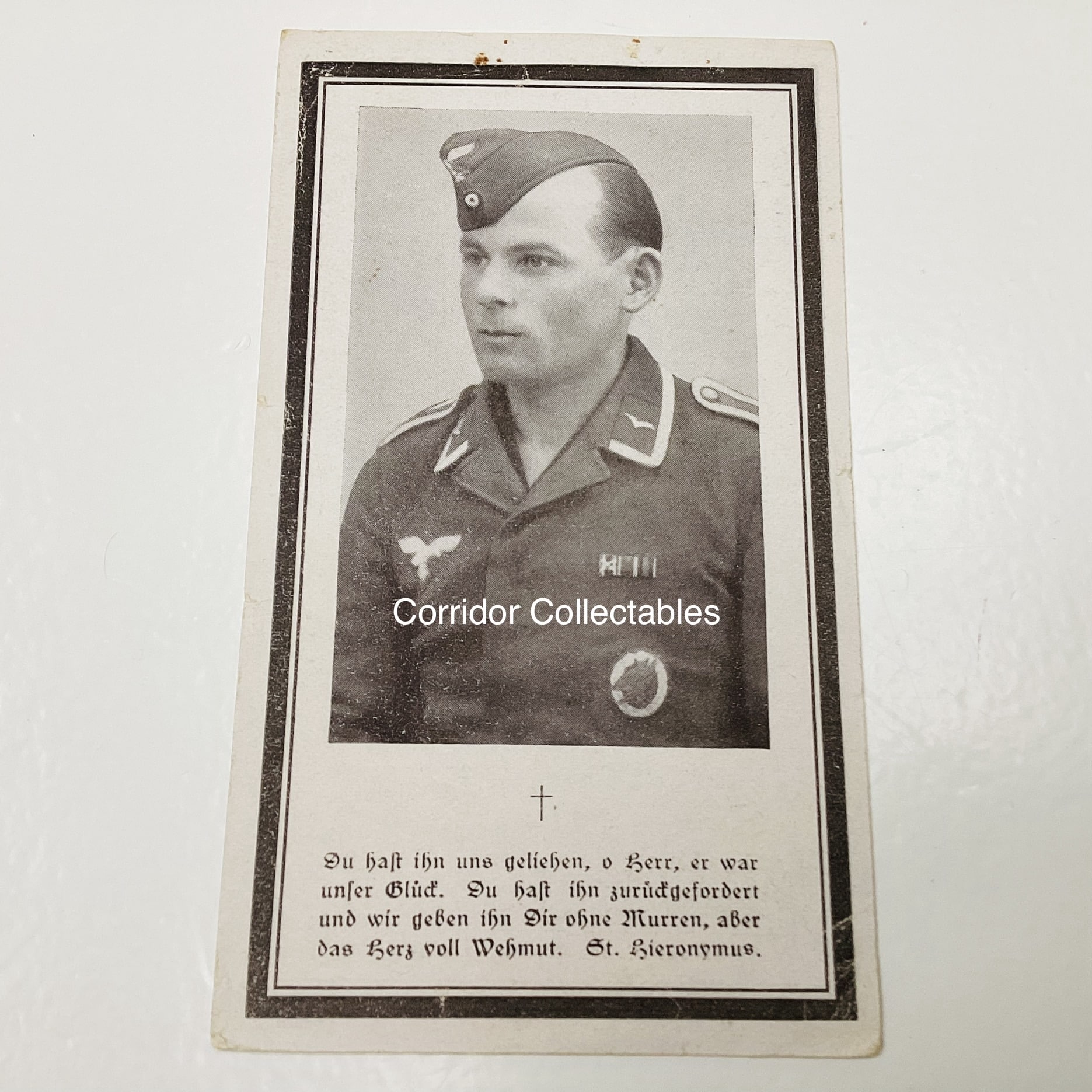 Death card Fallschirmjager Regiment 6 Woensdrecht Holland 1944